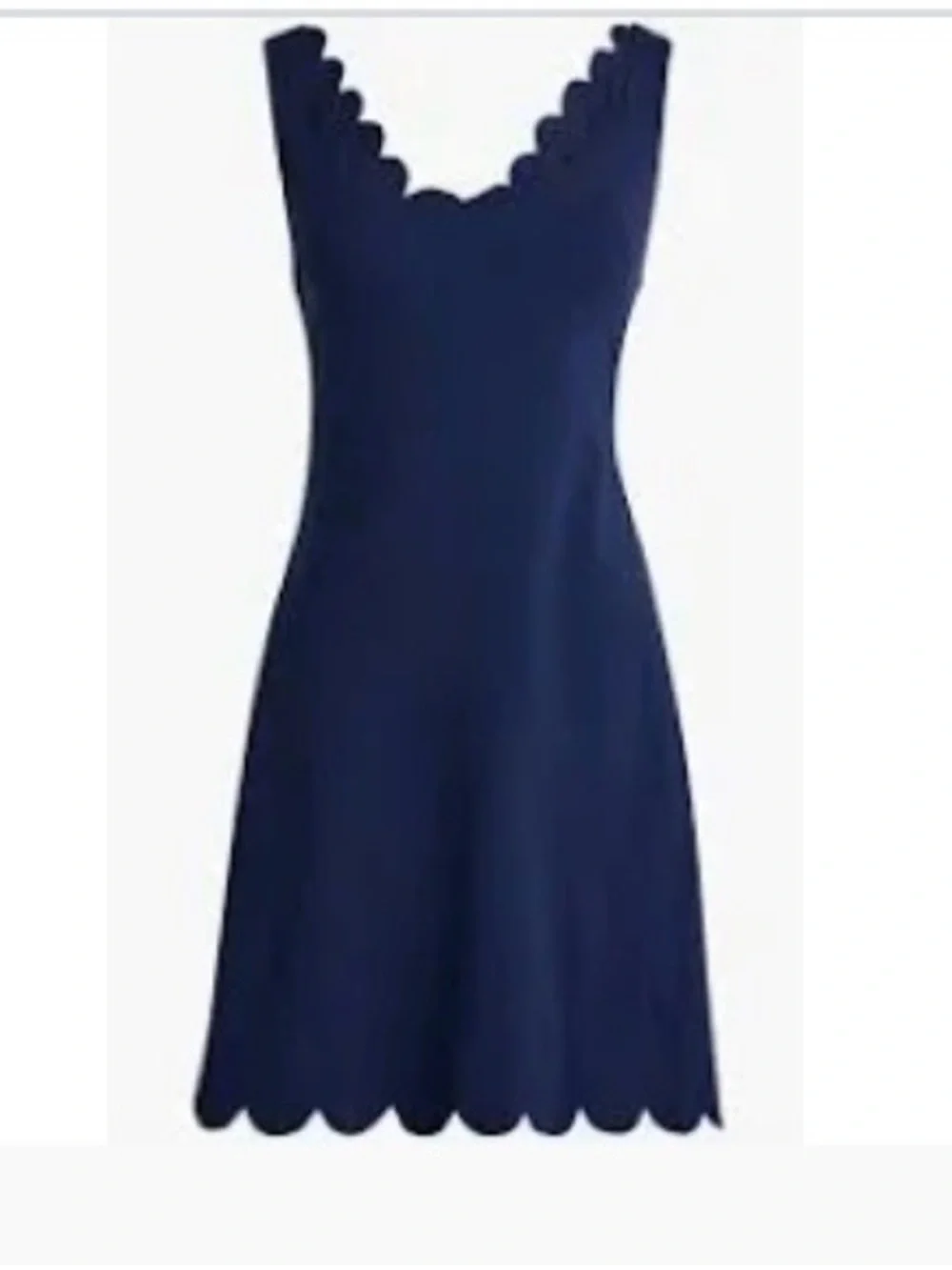 J. Crew Navy Scalloped Active Dress